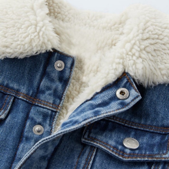 Zara toddler boy mickey disney denim jacket with fleece lining - Picture 4 of 7